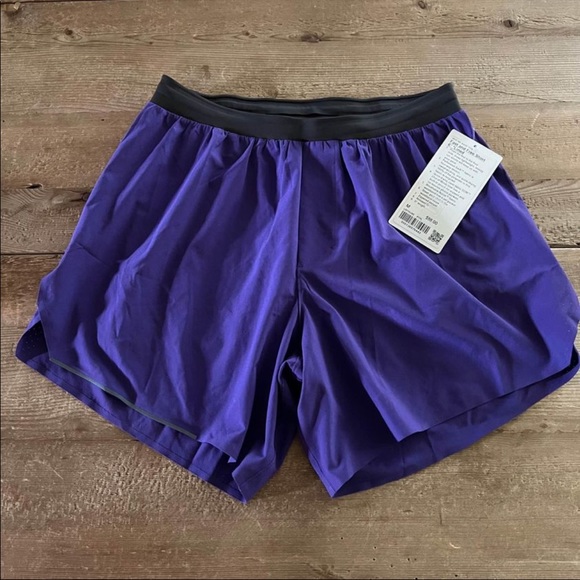 Lululemon Purple Fast and Free Lined Short 6" size medium - Picture 2 of 5
